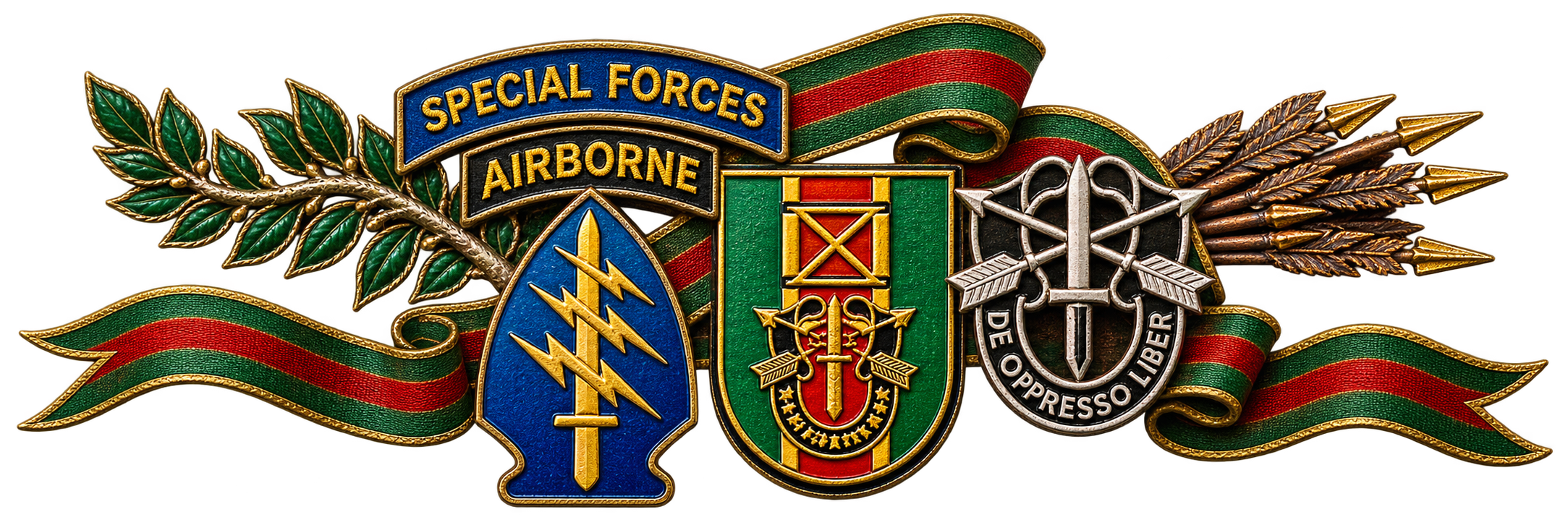 Special Forces heritage scroll and insignia